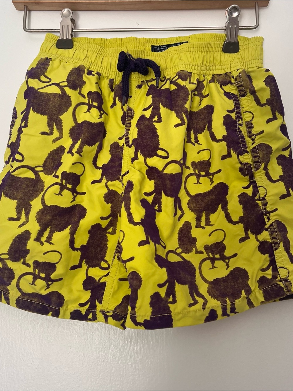 Vilebrequin boys Happy Monkey flocked swim trunks size 12